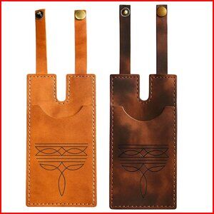 Leather Boot Wallet with Snap Strap, 2-Piece Western Accessory for Women